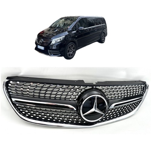 Calandre diamant noir look amg - diamant,