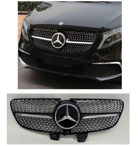 Calandre diamant noir look - noir, amg